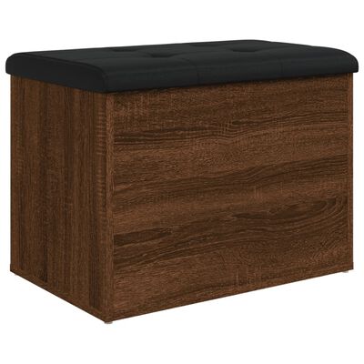 vidaXL Opbergbankje 62x42x45 cm bewerkt hout bruin eikenkleur