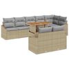 vidaXL Tuin Sofa Set met kussen met kussen 9 pcs Beige en Grijs
