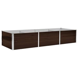 vidaXL Plantenbak verhoogd 240x80x45 cm gegalvaniseerd staal bruin
