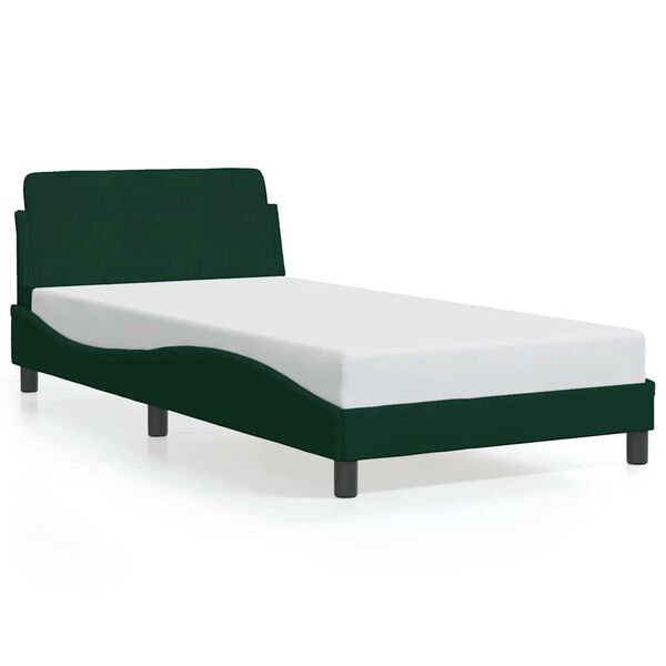 vidaXL Bedframe "Dover" 100x200 cm fluweel donkergroen