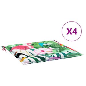 vidaXL Tuinstoelkussens 4 st 50x50x4 cm stof meerkleurig