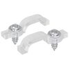 vidaXL LED Strip Clips 23,8 mm 2 st Doorzichtig Kunststof en Ijzer