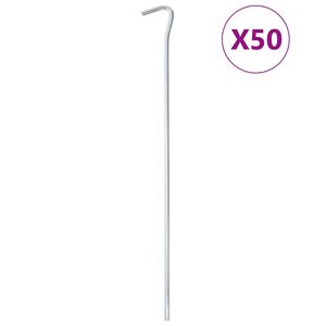 vidaXL Tentharingen 50 st &Oslash;7 mm 30 cm gegalvaniseerd staal
