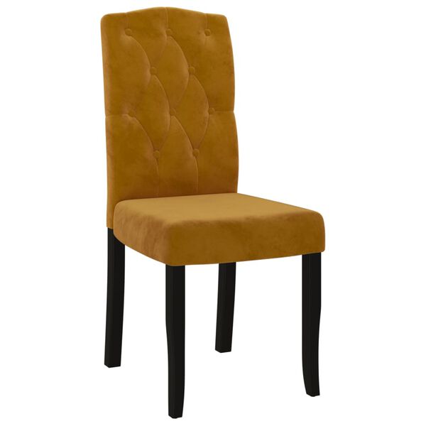 vidaXL Eetkamerstoelen 2 st fluweel bruin