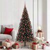 vidaXL Kerstboom met 300 LED met standaard Zwart 180 cm PVC