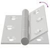 vidaXL Scharnier 2 pcs Zilver 50 x 38 x 1,3 mm Staal
