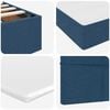 vidaXL Opslag bed met matras met matras Blauw 140 x 190 cm Polyester