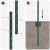 vidaXL Hekpalen 22 pcs Groen 180 cm Staal