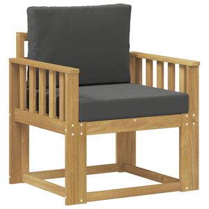 vidaXL 2 Stuk Buiten bankenset Polyester Wit en Anthraciet