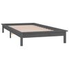 vidaXL Bedframe LED massief hout grijs 100x200 cm