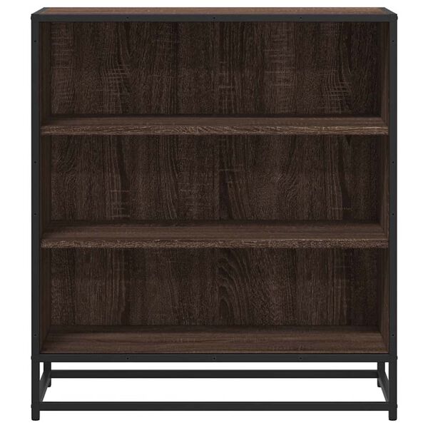 vidaXL Dressoir 68x35x76 cm bewerkt hout en metaal bruin eikenkleur