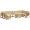 vidaXL Buiten bankenset 11 st Wit en Beige