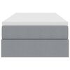 vidaXL Opslag bed met matras Lichtgrijs 90 x 190 cm Polyester