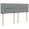 vidaXL Boxspring met matras stof lichtgrijs 160x200 cm