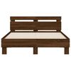 vidaXL Bedframe met hoofdeinde bruin eikenkleur 120x190 cm