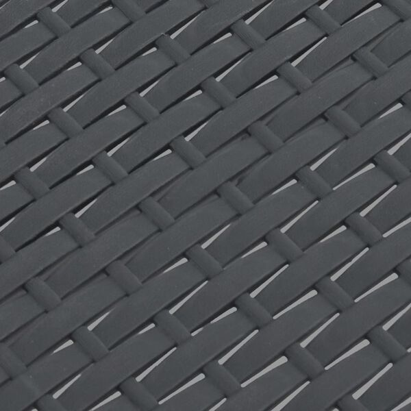 vidaXL Tuintafel 58x58x41 cm PP rattan antracietkleurig