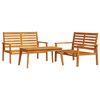 vidaXL 3-delige Loungeset massief acaciahout