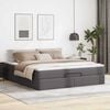 vidaXL Ottoman bed met matras 160x200cm kunstleer grijs