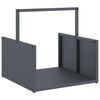 vidaXL Brandhoutrek 40x40x40 cm koudgewalst staal antracietkleurig