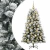 vidaXL Kunstkerstboom met scharnierende takken en kerstballen 150 cm