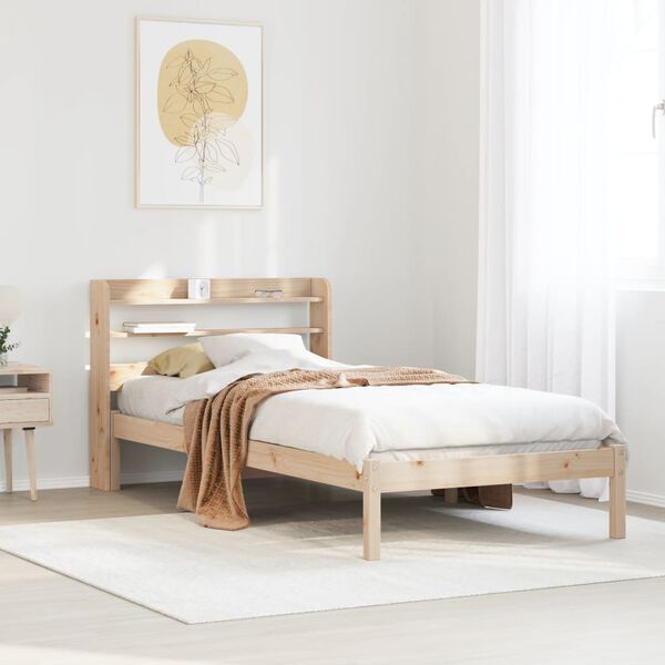 vidaXL Bedframe zonder matras massief grenenhout 75x190 cm