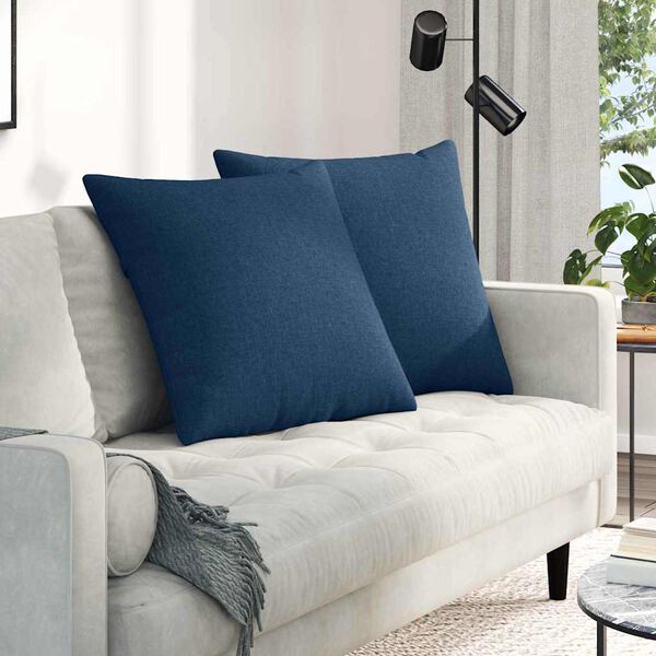 vidaXL Sofa Kussens 2 stuks Blauw 80 x 80 cm Stof