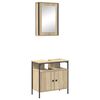 vidaXL Badkamermeubelset 2 st Bruin 60 x 30 x 60 cm Bewerkt hout