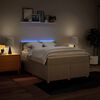 vidaXL Boxspring met matras stof cr&egrave;mekleurig 160x200 cm