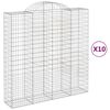vidaXL Schanskorven 10 st gewelfd 200x50x200/220 cm ijzer