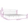 vidaXL Bedframe met hoofdbord metaal zwart 193x203 cm