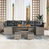 vidaXL Tuin Sofa Set 10 pcs Grijs poly rattan