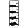 vidaXL Boekenkast Zwart Eiken 50 x 33 x 153 cm Bewerkt hout
