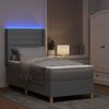 vidaXL Boxspringbed met matras Lichtgrijs 90 x 190 cm Stof
