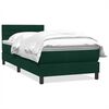 vidaXL Boxspring met matras fluweel donkergroen 80x220 cm