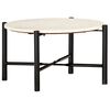 vidaXL Salontafel 60x60x35 cm echt steen met marmeren textuur wit