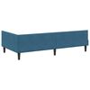 vidaXL Hoekbedframe Blauw 80 cm x 200 cm VelvetenPlywood