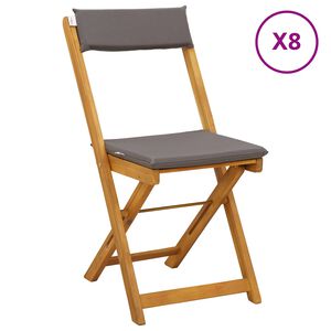 vidaXL Bistrostoelen voor buiten 8 pcs Donkergrijs 40 x 53 x 80 cm