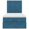 vidaXL Ottoman bed met matrassen 80x200cm fluweel donkerblauw