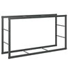 vidaXL Haardhoutrek 110x30x61 cm staal zwart