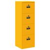 vidaXL Bestandenkast Mosterdgeel 45,5 x 42 x 139 cm Koudgewalst Staal