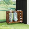 vidaXL Golfkast met wiel Effen Oudhout 120 x 45 x 98 cm