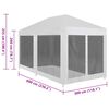 vidaXL Partytent met 6 mesh zijwanden 6x3 m