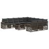 vidaXL Tuinbankenset 12 st Grijs en Donkergrijs poly rattan