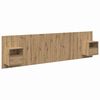 vidaXL Hoofdbord Met Kast 3 st Artisan Eiken Bewerkt hout