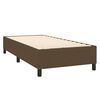 vidaXL Boxspring met matras en LED stof donkerbruin 80x200 cm