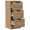 vidaXL Dressoir 30x30x70 cm bewerkt hout artisanaal eikenkleur