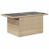 vidaXL 10-delige Loungeset met kussens poly rattan beige