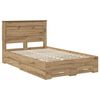 vidaXL Bedframe met lade met hoofdeinde met opslag Bewerkt hout