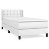 vidaXL Boxspring met matras kunstleer wit 100x200 cm