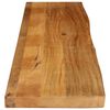 vidaXL Tafelblad met natuurlijke rand 140x40x2,5 cm massief mangohout